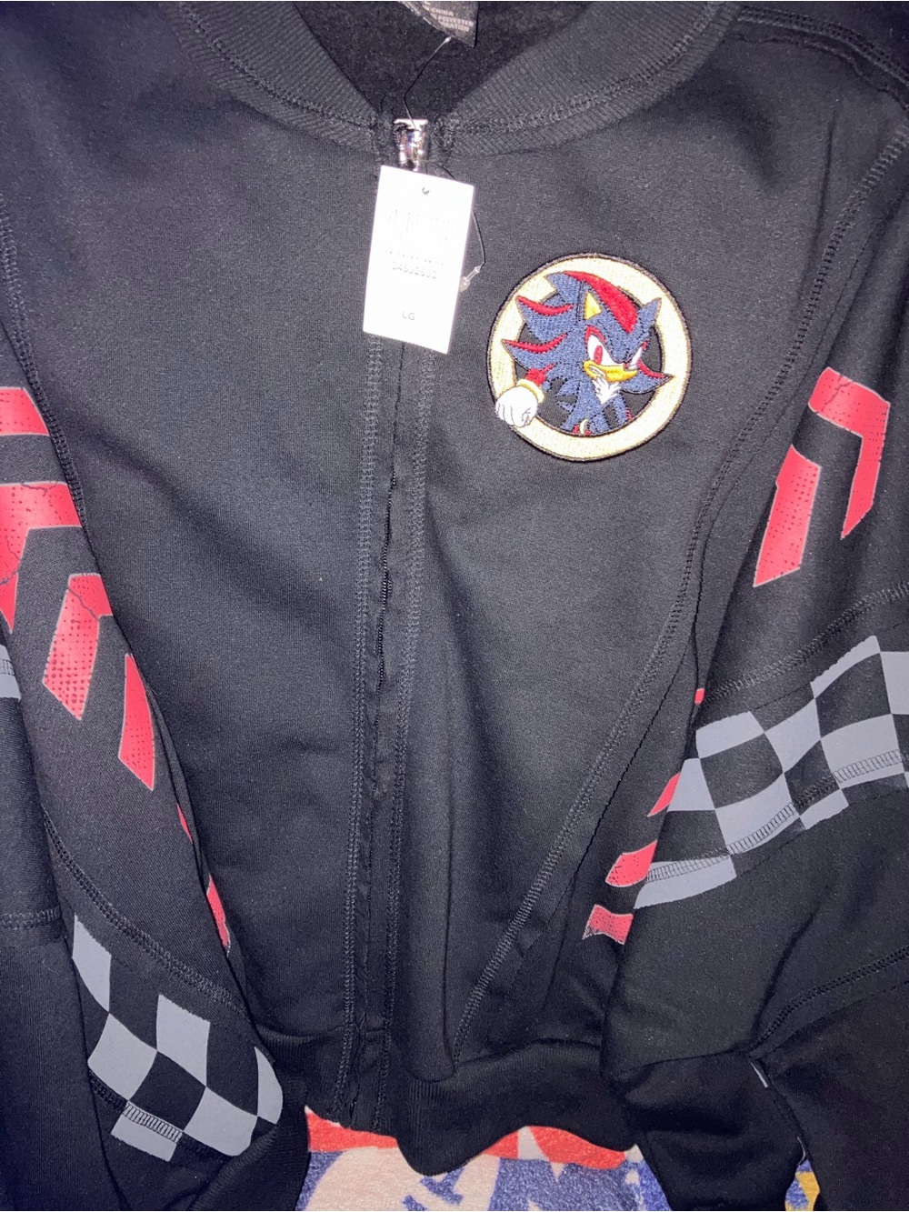 BNWT Women’s Large Sonic - Shadow Baggy Black & Red Sweatshirt Sega